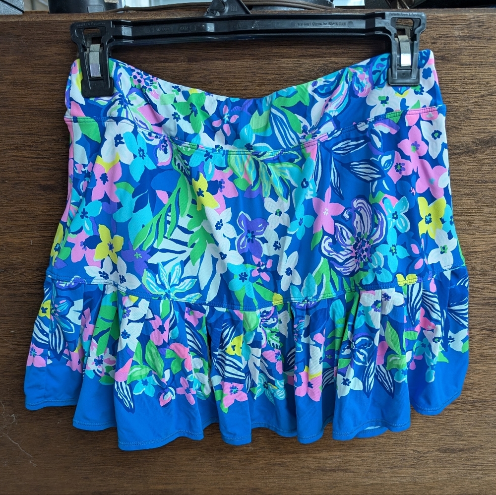 Lilly Pulitzer floral athletic mid rise skort